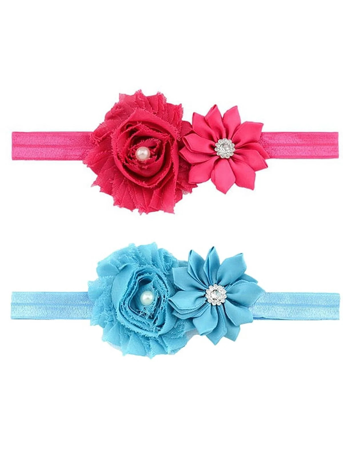 Headband for Baby Girl, Cute 12 Pieces Hair Bows Clips Flower Ribbon Hair Accessories for Kids