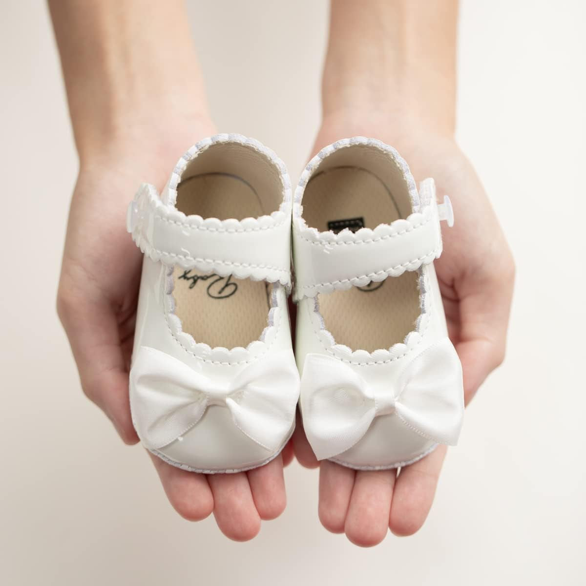 Infant Baby Girls Soft Sole Bowknot Princess Wedding Dress Mary Jane Flats Prewalker Newborn Light Baby Sneaker Shoes